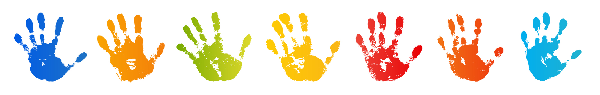 colorful children's hand prints